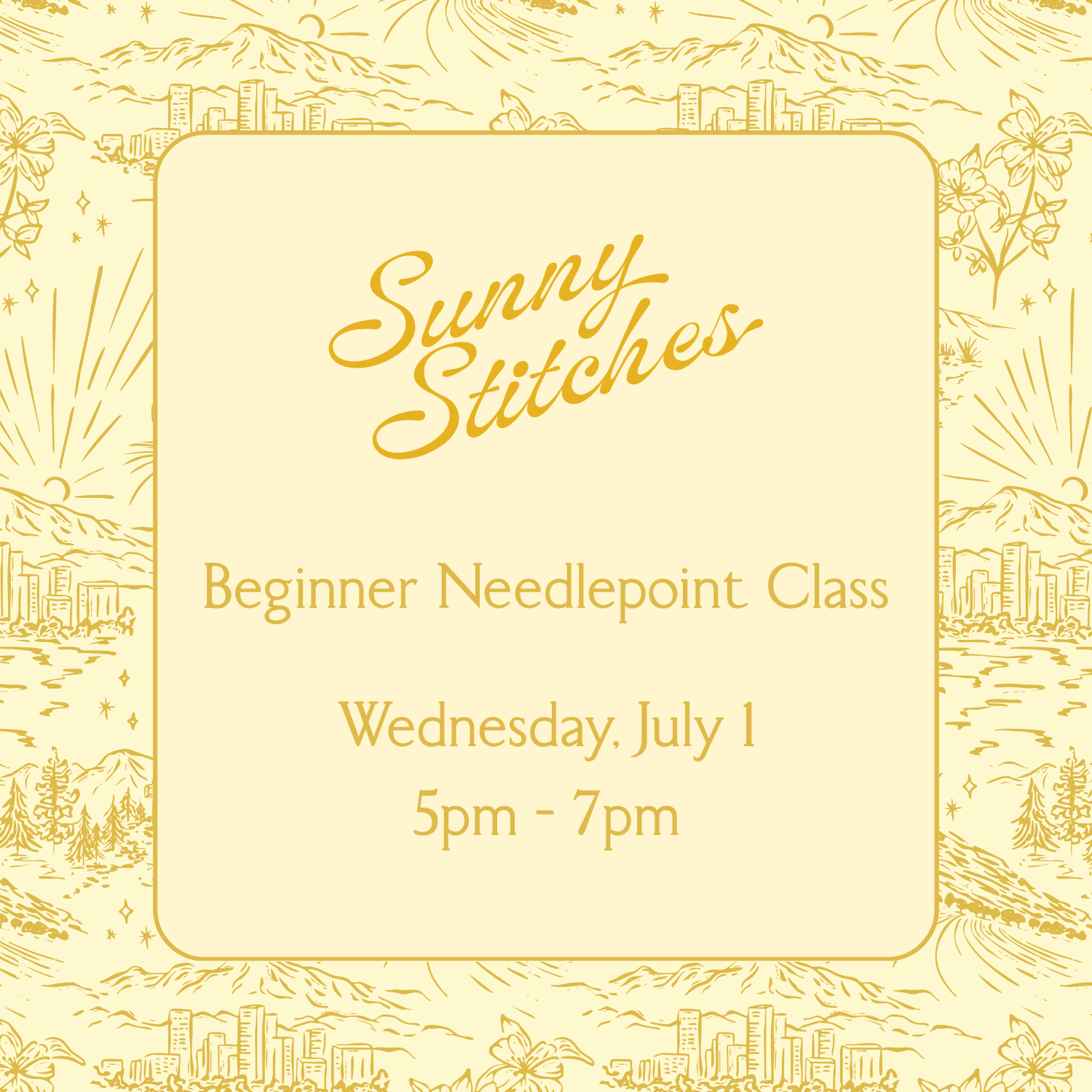 Beginner Needlepoint Class - July 1st