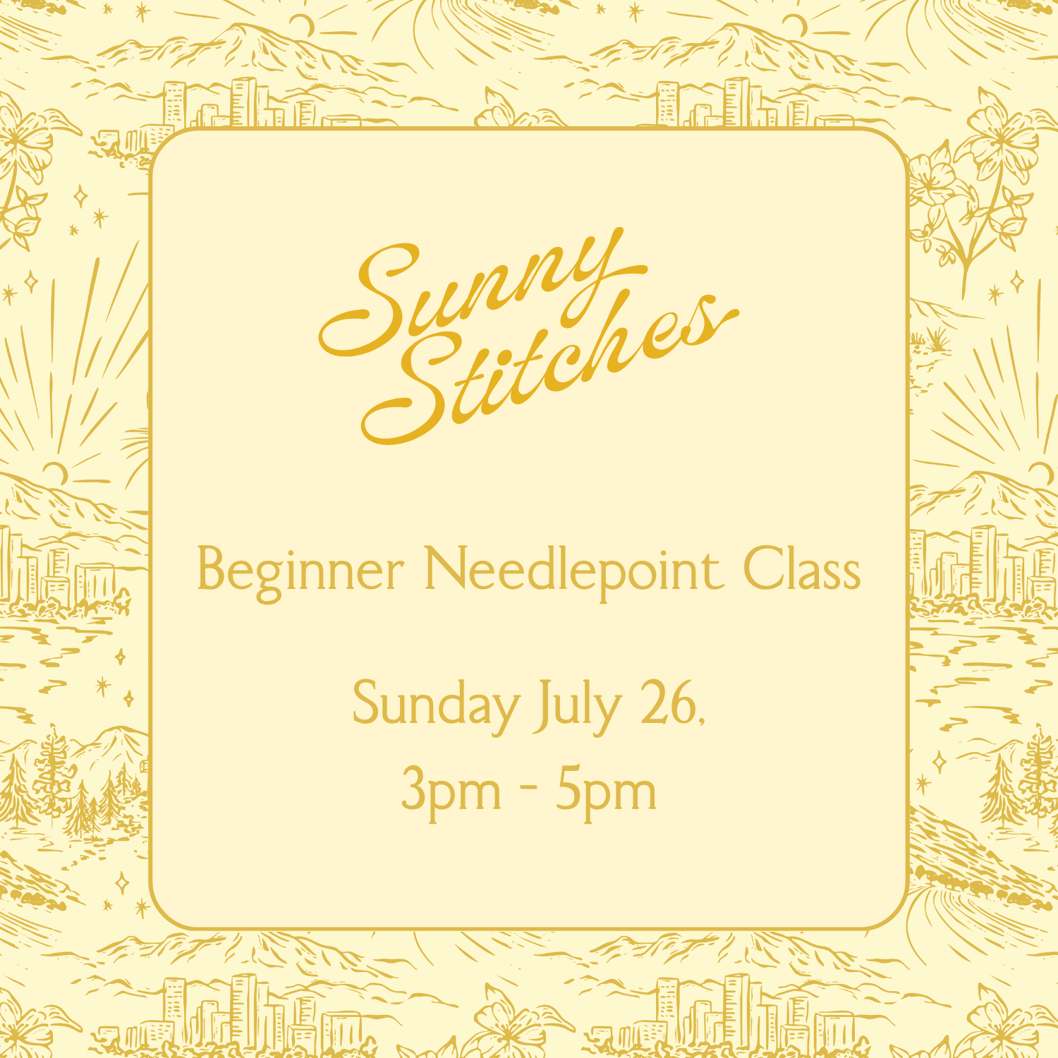 Beginner Needlepoint Class - July 26th