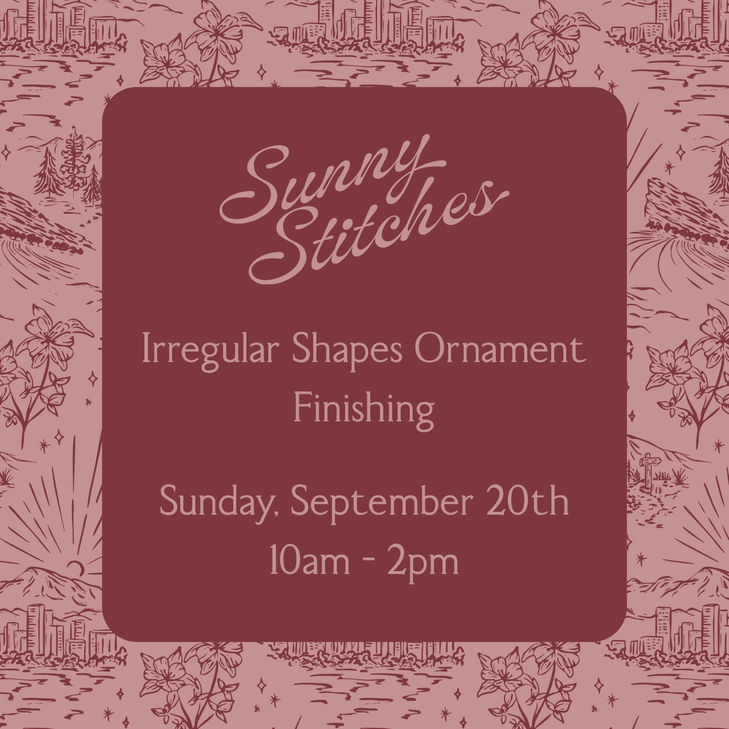 Irregular Shapes Ornament Finishing Class | Sunday, September 20th